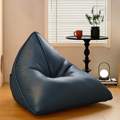 Silla reclinable de bolsa de frijoles de tela técnica triangular escandinava contemporánea para sala de estar 