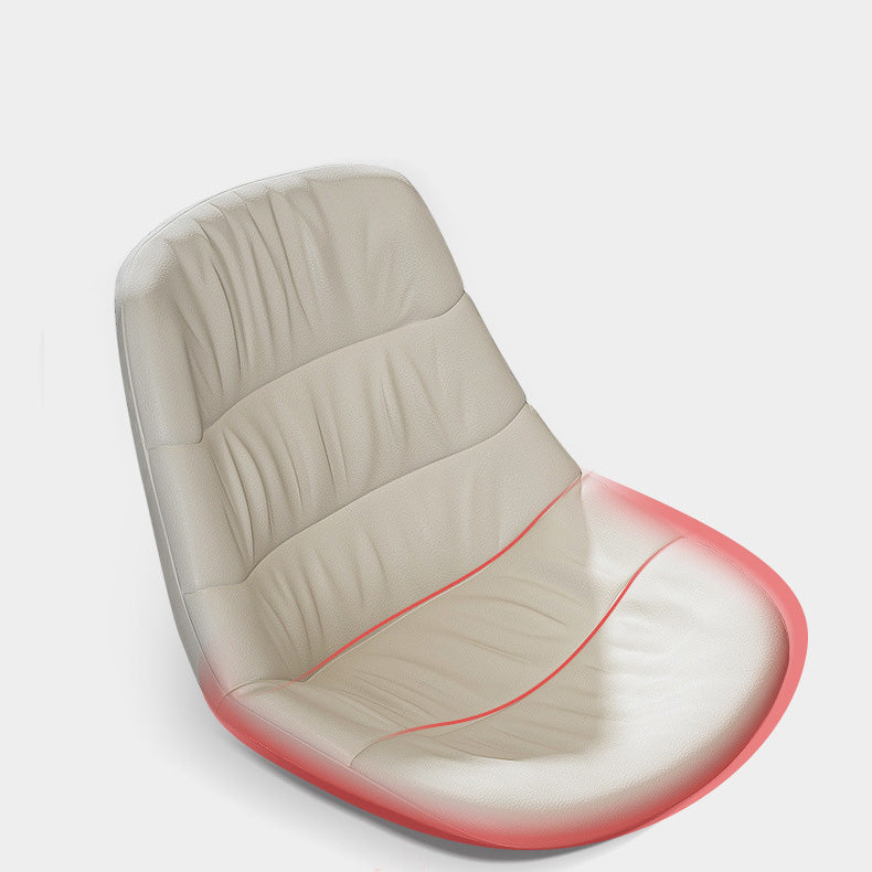Contemporary Scandinavian Curved Leather Upholstered Metal Vanity Stool Backrest For Bedroom