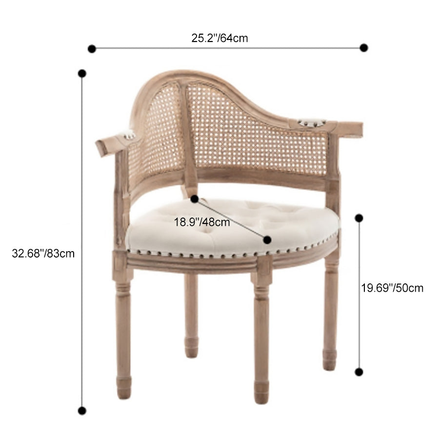 Chaise de salle à manger en cuir véritable européen traditionnel en bois massif avec dossier arc pour salle à manger 