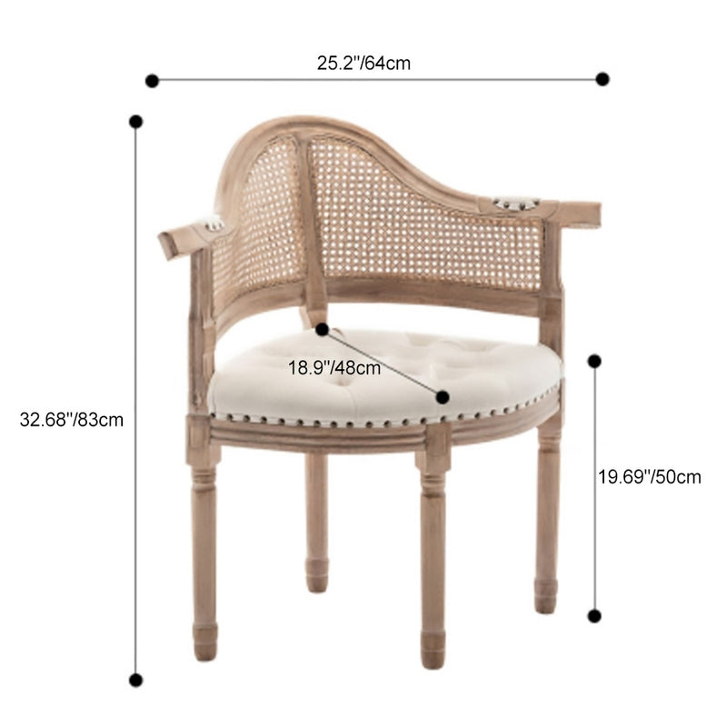 Silla de comedor de madera maciza tapizada en cuero genuino europeo tradicional con respaldo arqueado para comedor 