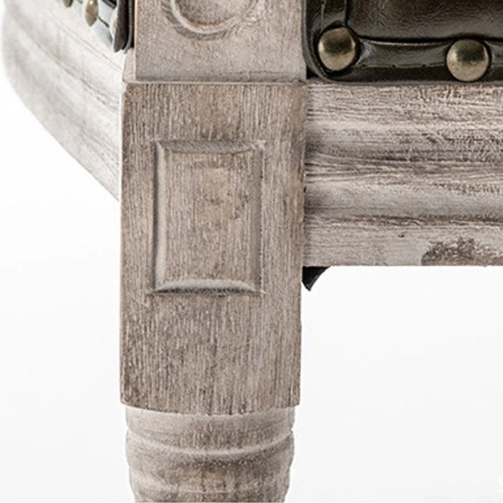 Chaise de salle à manger en cuir véritable européen traditionnel en bois massif avec dossier arc pour salle à manger 