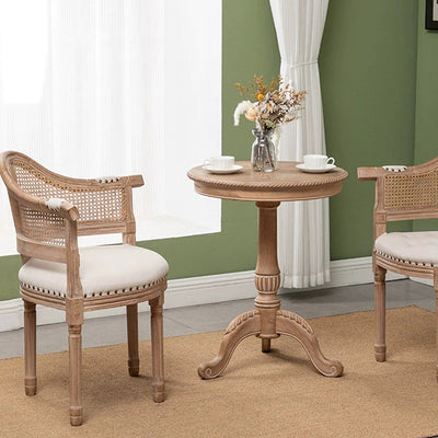 Silla de comedor de madera maciza tapizada en cuero genuino europeo tradicional con respaldo arqueado para comedor 