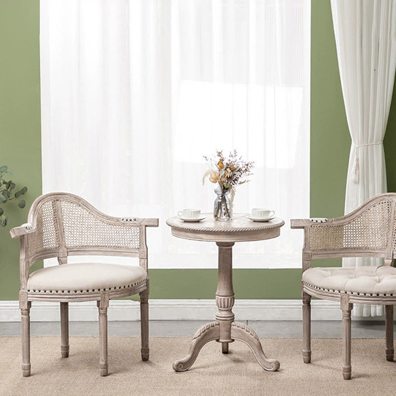 Chaise de salle à manger en cuir véritable européen traditionnel en bois massif avec dossier arc pour salle à manger 