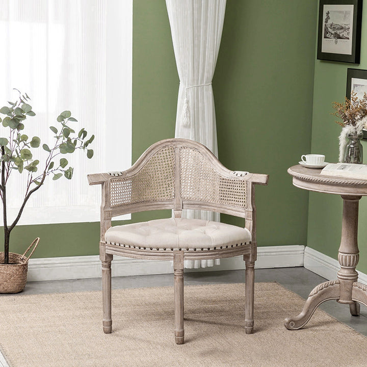 Chaise de salle à manger en cuir véritable européen traditionnel en bois massif avec dossier arc pour salle à manger 
