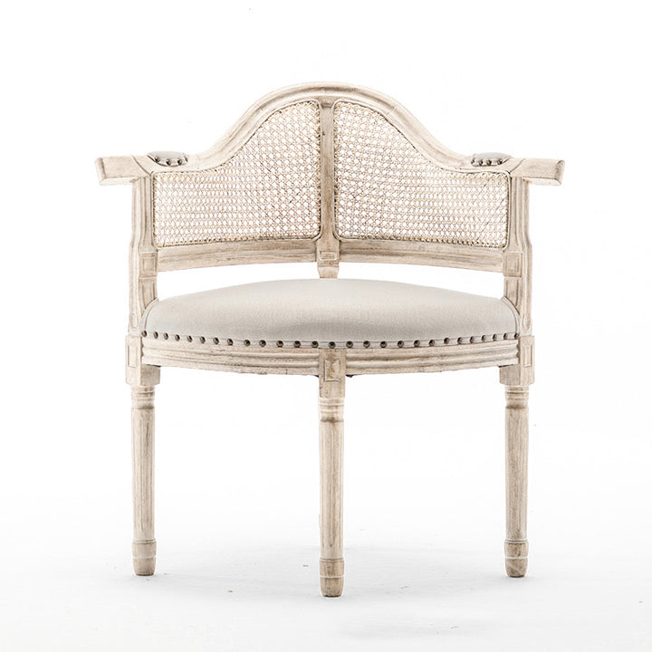 Chaise de salle à manger en cuir véritable européen traditionnel en bois massif avec dossier arc pour salle à manger 
