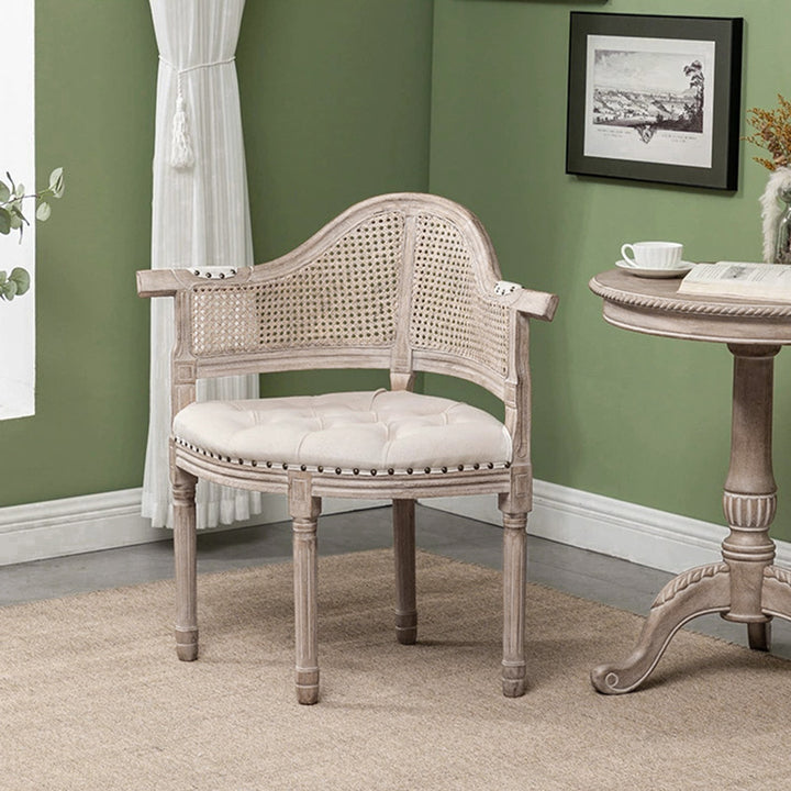 Chaise de salle à manger en cuir véritable européen traditionnel en bois massif avec dossier arc pour salle à manger 