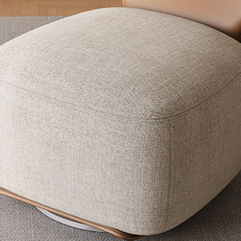 Contemporary Nordic Square Fabric Upholstered Accent Chair Backrest For Living Room