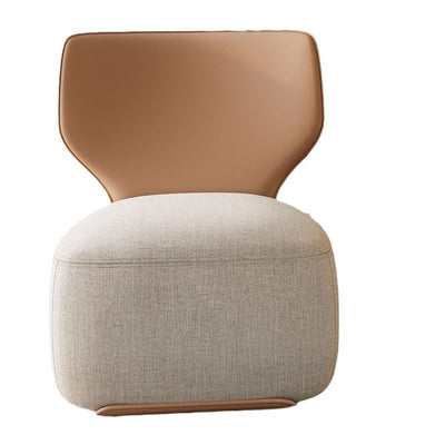 Contemporary Nordic Square Fabric Upholstered Accent Chair Backrest For Living Room