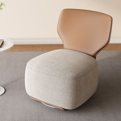 Contemporary Nordic Square Fabric Upholstered Accent Chair Backrest For Living Room