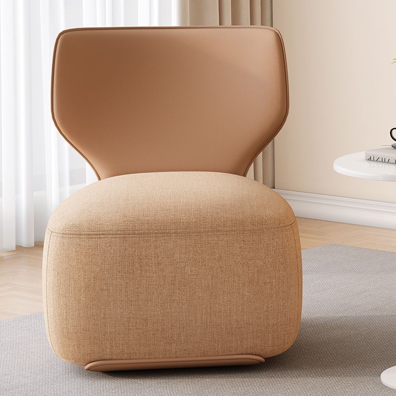 Contemporary Nordic Square Fabric Upholstered Accent Chair Backrest For Living Room