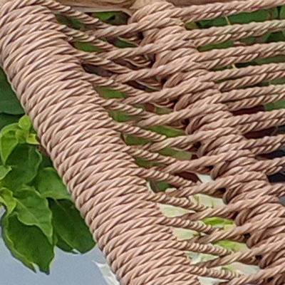 Zeitgenössischer Boho Arc Flechtseil Massivholzrahmen Schaukelstuhl Rückenlehne für Balkon 