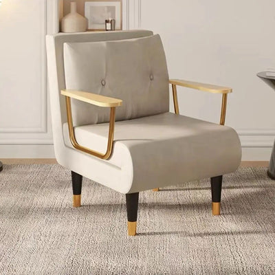 Contemporary Luxury Square Tech Fabric Upholstered Collapsible Accent Chair Convertible Sofa For Living Room