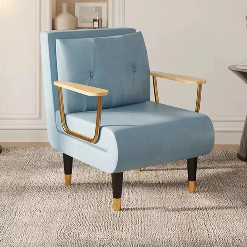 Contemporary Luxury Square Tech Fabric Upholstered Collapsible Accent Chair Convertible Sofa For Living Room