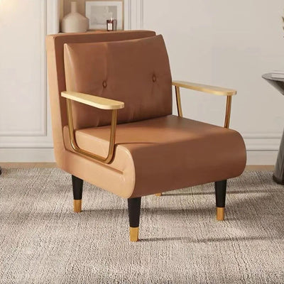 Contemporary Luxury Square Tech Fabric Upholstered Collapsible Accent Chair Convertible Sofa For Living Room