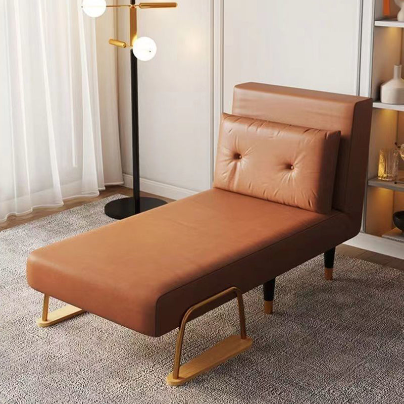 Contemporary Luxury Square Tech Fabric Upholstered Collapsible Accent Chair Convertible Sofa For Living Room
