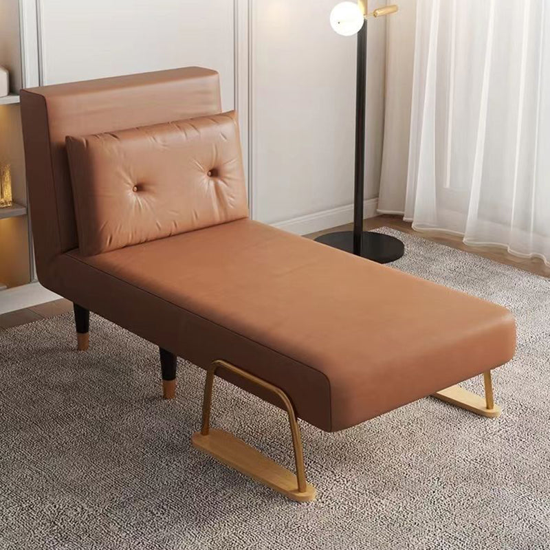 Contemporary Luxury Square Tech Fabric Upholstered Collapsible Accent Chair Convertible Sofa For Living Room