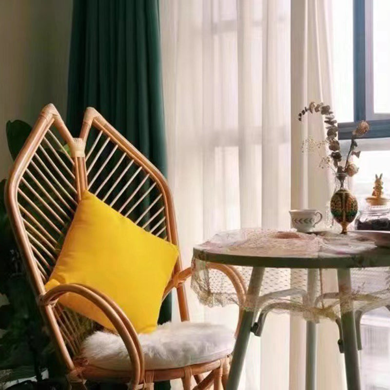 Zeitgenössischer Boho handgefertigter Rattan-Loungesessel Patio-Stuhl Bananenblatt Rückenlehne Armlehne für Balkon 