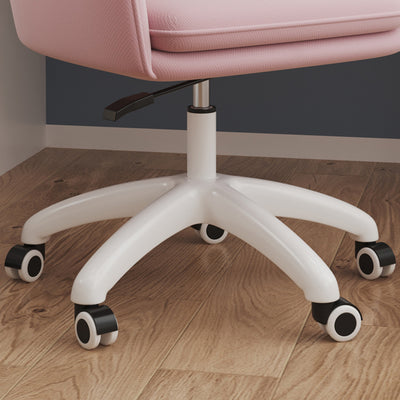 Silla de escritorio giratoria ajustable en altura con respaldo tapizado en franela cuadrada de simplicidad contemporánea para estudio 