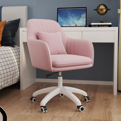 Silla de escritorio giratoria ajustable en altura con respaldo tapizado en franela cuadrada de simplicidad contemporánea para estudio 