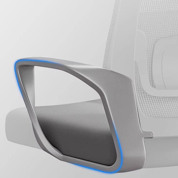 Simplicité contemporaine Chaise de bureau en tissu à mailles carrées avec cadre en métal Dossier Accoudoir pour étude 