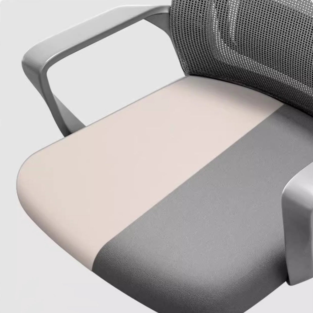 Simplicité contemporaine Chaise de bureau en tissu à mailles carrées avec cadre en métal Dossier Accoudoir pour étude 