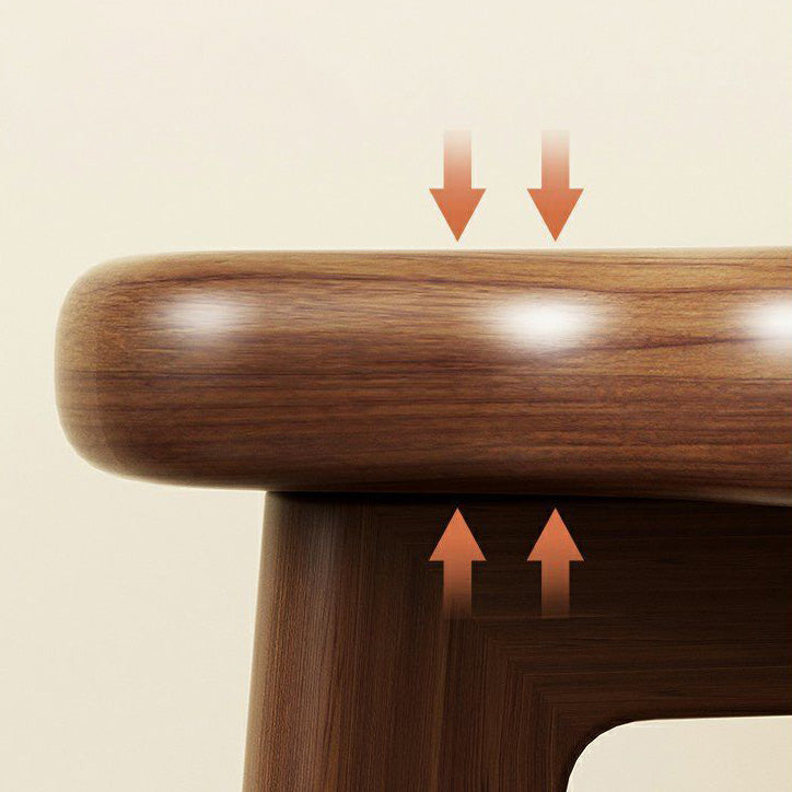 Taburete bajo apilable de madera maciza cuadrado de simplicidad contemporánea para sala de estar 