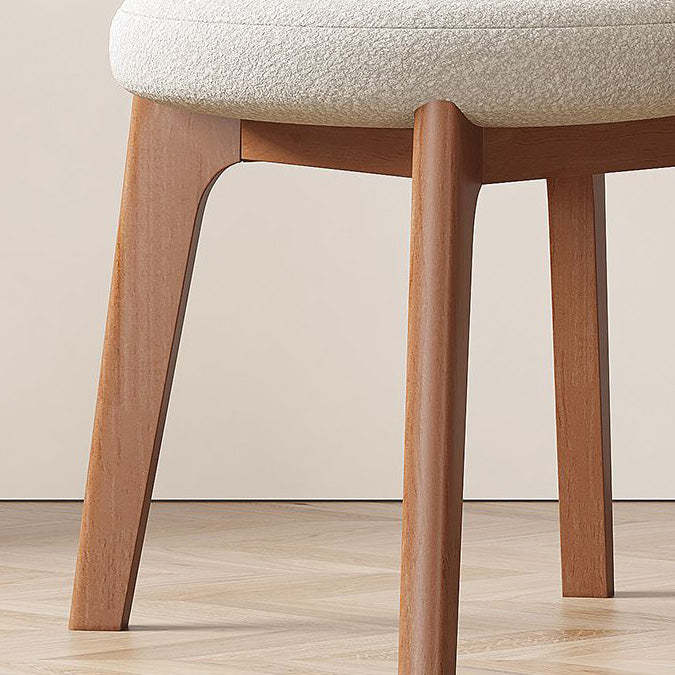 Respaldo de silla de comedor contemporánea nórdica cuadrada de cuero con marco de madera maciza para comedor 