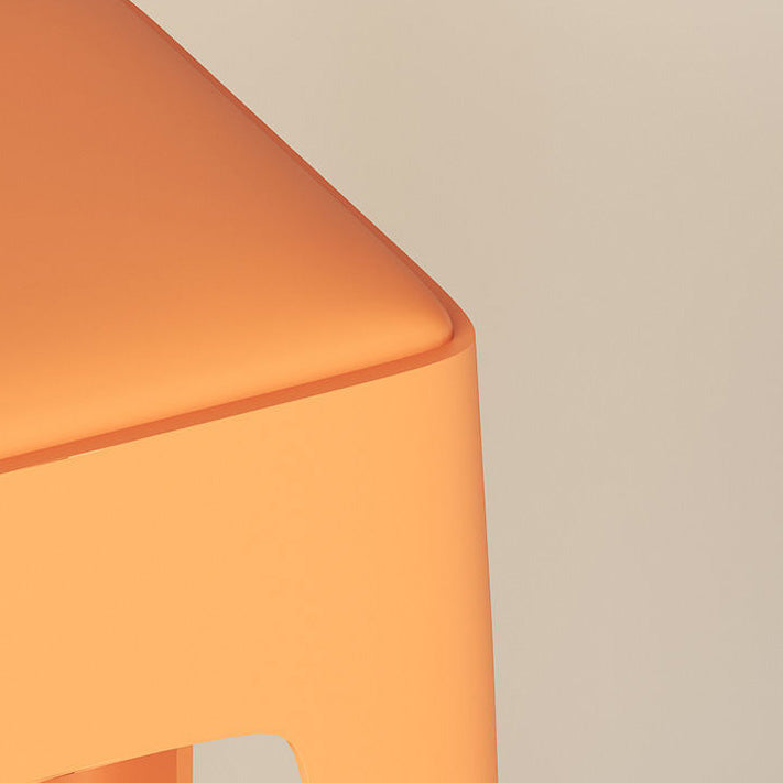 Tabouret de vanité empilable en plastique carré nordique contemporain sans dossier pour chambre 