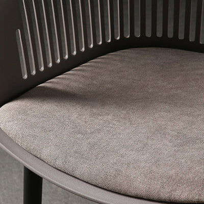 Contemporáneo Cuadrado Nórdico Plástico Marco de Acero al Carbono Silla de Comedor Respaldo Reposabrazos Para Comedor 