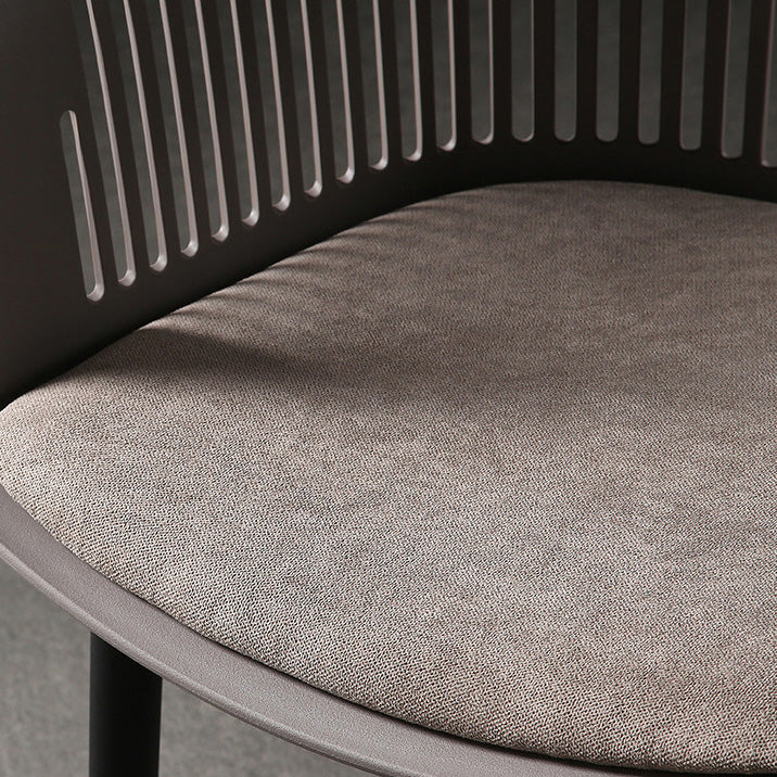 Contemporáneo Cuadrado Nórdico Plástico Marco de Acero al Carbono Silla de Comedor Respaldo Reposabrazos Para Comedor 