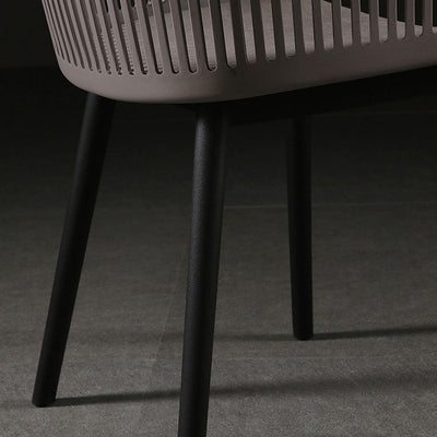 Contemporáneo Cuadrado Nórdico Plástico Marco de Acero al Carbono Silla de Comedor Respaldo Reposabrazos Para Comedor 