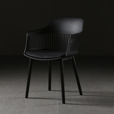 Contemporáneo Cuadrado Nórdico Plástico Marco de Acero al Carbono Silla de Comedor Respaldo Reposabrazos Para Comedor 