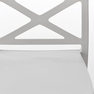 Silla de comedor apilable de plástico cuadrada de simplicidad moderna con respaldo sin brazos para comedor 