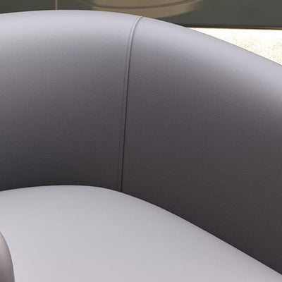 Zeitgenössischer Luxus Arc Ledergepolsterter Metallbarhocker Rückenlehne Fußstütze für Esszimmer 
