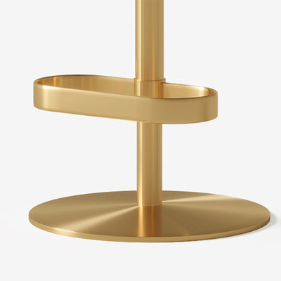 Tabouret de bar pivotant réglable en hauteur en flanelle contemporaine de luxe avec dossier et repose-pieds pour salle à manger 