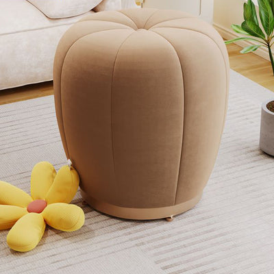 現代的なスカンジナビア風カボチャフランネルの無垢材フレームポータブル化粧スツール（寝室用） 