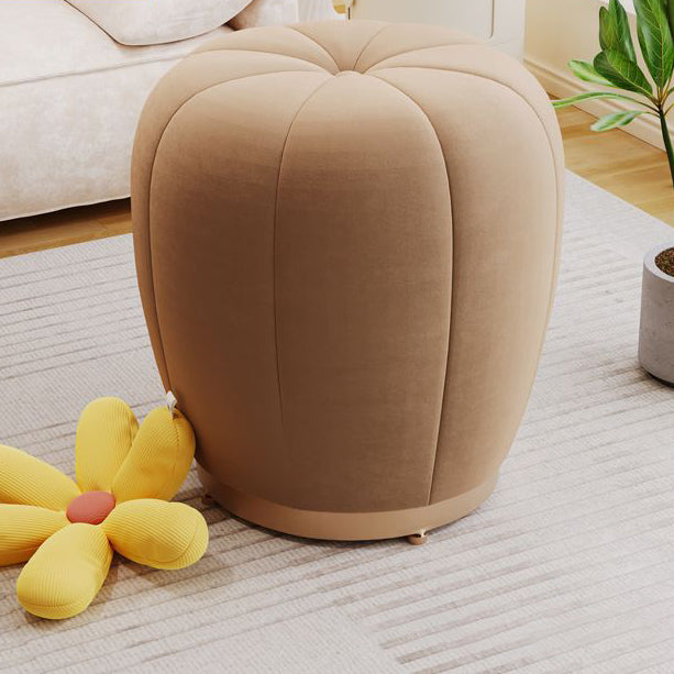 現代的なスカンジナビア風カボチャフランネルの無垢材フレームポータブル化粧スツール（寝室用） 