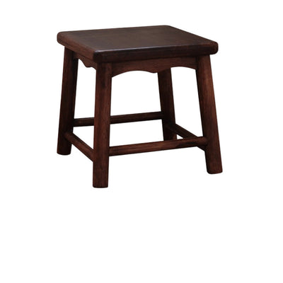 Traditional Japanese Rectangular Solid Wood Portable Low Stool Footstool Footrest For Living Room