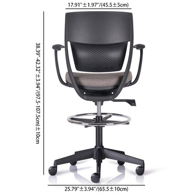 Contemporary Simplicity Ergonomic Fabric Upholstered Height-Adjustable Swivel Office Chair Desk Chair Footrest For Home Office