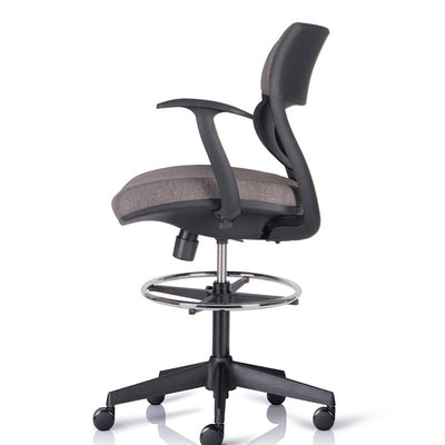 Contemporary Simplicity Ergonomic Fabric Upholstered Height-Adjustable Swivel Office Chair Desk Chair Footrest For Home Office