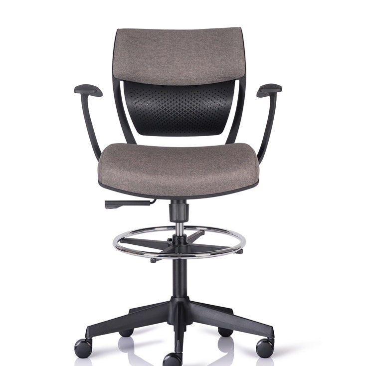 Contemporary Simplicity Ergonomic Fabric Upholstered Height-Adjustable Swivel Office Chair Desk Chair Footrest For Home Office