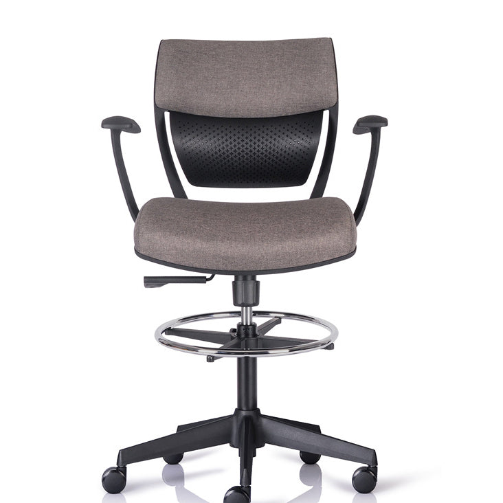Contemporary Simplicity Ergonomic Fabric Upholstered Height-Adjustable Swivel Office Chair Desk Chair Footrest For Home Office