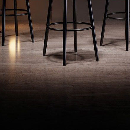 Tabouret de bar en fer avec dossier et repose-pieds en cuir PU rond nordique contemporain en cuir microfibre cuir véritable meilleur matériau cuir véritable pour salle à manger 