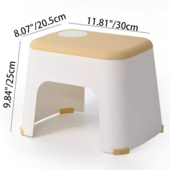 Tabouret bas empilable en plastique portable carré scandinave contemporain pour salon 