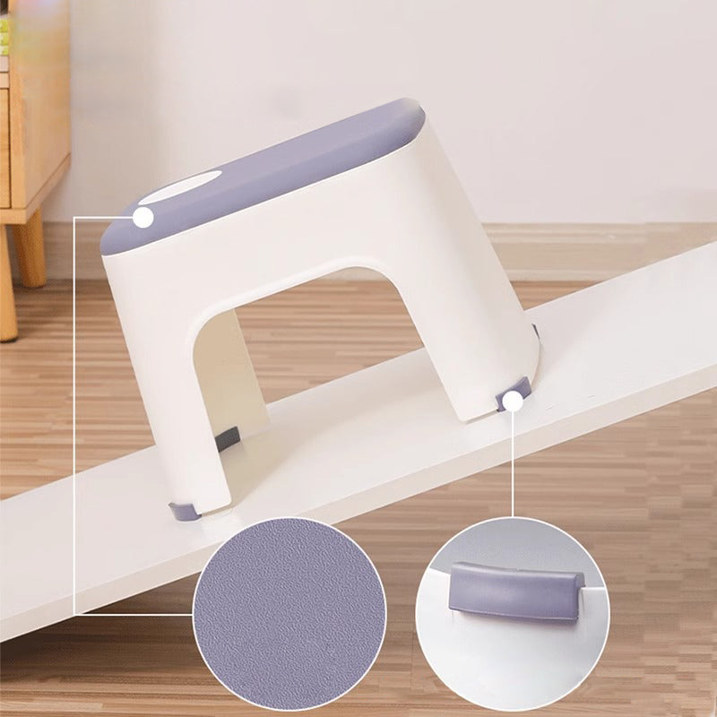 Tabouret bas empilable en plastique portable carré scandinave contemporain pour salon 