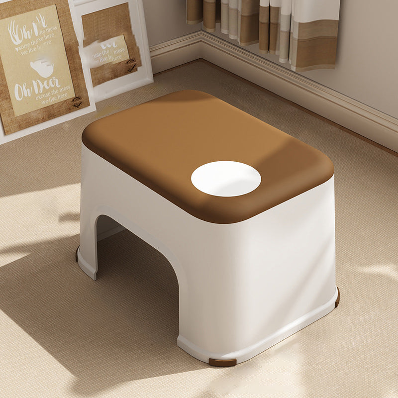 Tabouret bas empilable en plastique portable carré scandinave contemporain pour salon 