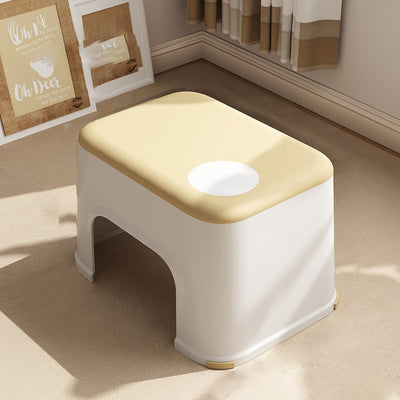 Tabouret bas empilable en plastique portable carré scandinave contemporain pour salon 