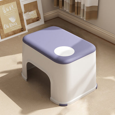 Tabouret bas empilable en plastique portable carré scandinave contemporain pour salon 