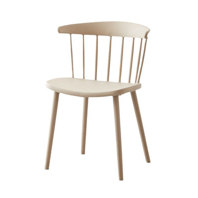 Moderner Mid-Century gebogener Kunststoff-Esszimmerstuhl mit offenem Rücken für das Esszimmer 