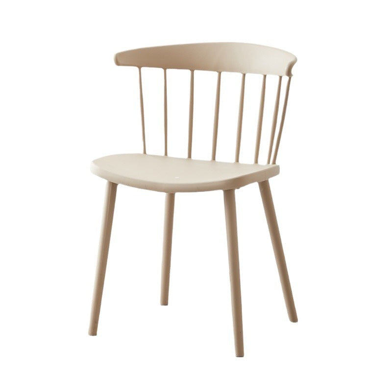 Moderner Mid-Century gebogener Kunststoff-Esszimmerstuhl mit offenem Rücken für das Esszimmer 
